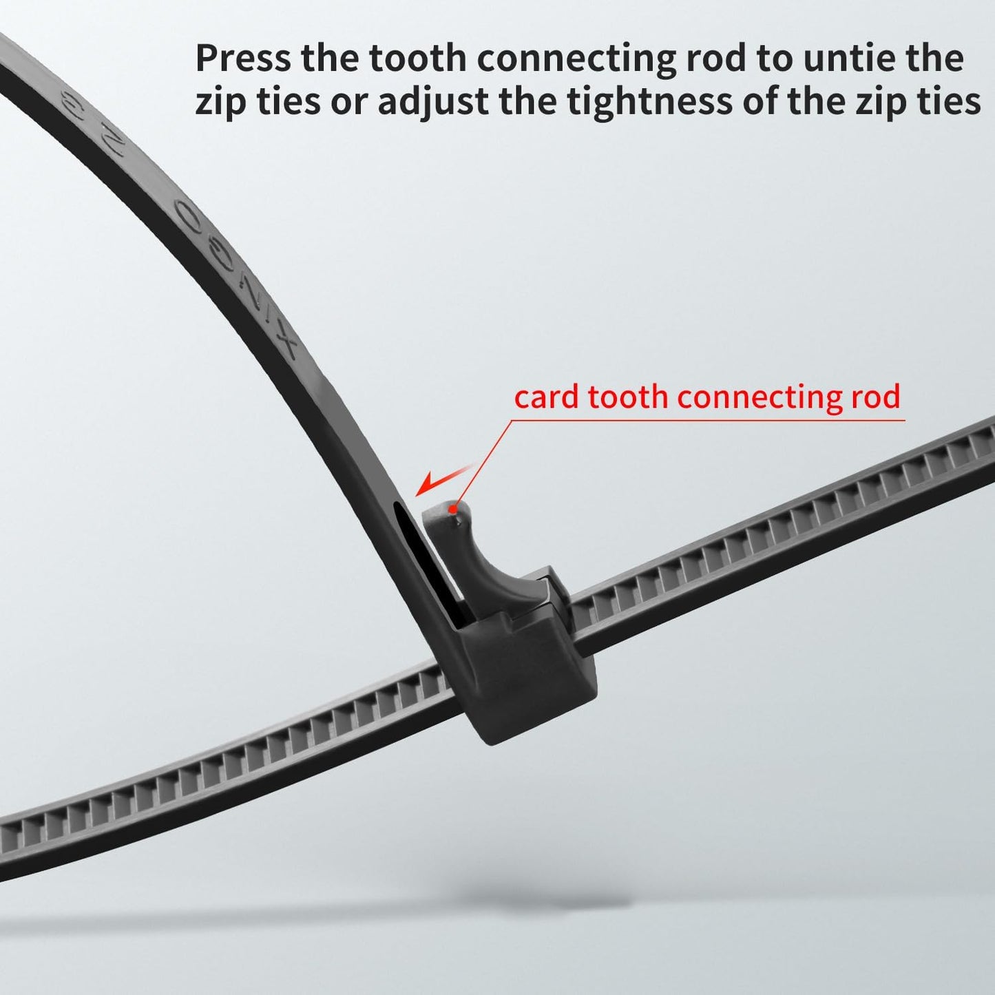 18 Inch Recoverable Reusable Zip Ties, 100PCS Black Zip Ties, Outdoor 120 lb. Cable Ties, Releasable Plastic Ties, Removable Wire Ties for Wire Management Outdoor Patio