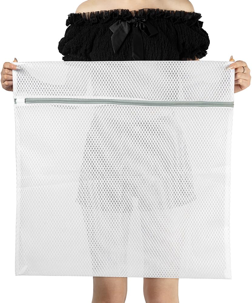 3 Pcs 24 * 24 inch large laundry bag, laundry storage, washing machine bag with zipper mesh, travel storage and sorting bag for Clothes,Fitted sheets,Sweater, Shoes