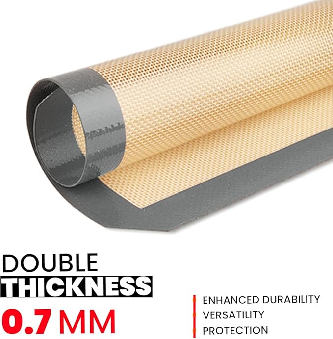 Silicone Baking Mat - 2 Pack Reusable Silicone Baking Sheet Liner for Oven - Half Sheet Nonstick Mat 16.5"x11.6" for Bread, Dough, Macaron, Cookie Cooking Liners for Kitchen Counter Bakery Supplies