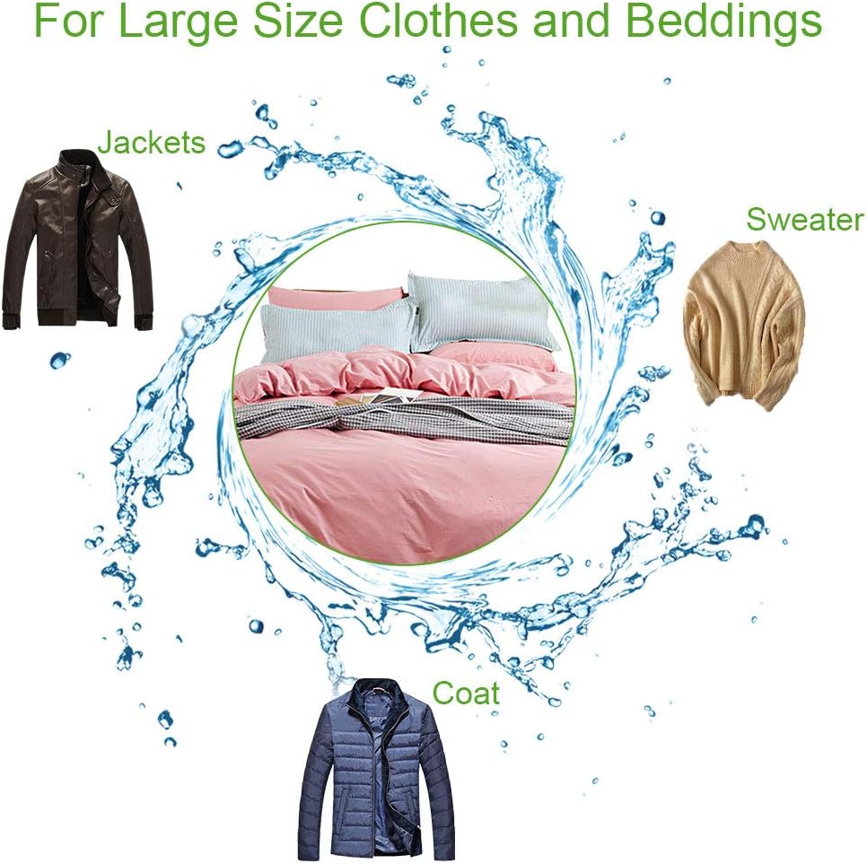 OTraki Extra Large Mesh Laundry Bags 2 Pack Laundry Wash Bag 43x35 inch Blanket Washing Bag Heavy Duty Zipper Net Bag Machine Washable for Bedding/Coat/Sweater, White