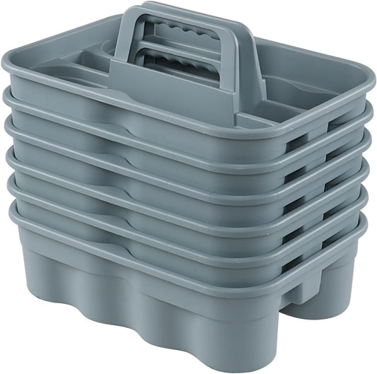 Taysisiter 6 Packs Plastic Cleaning Caddy with Handle, Portable Plastic Storage Caddies
