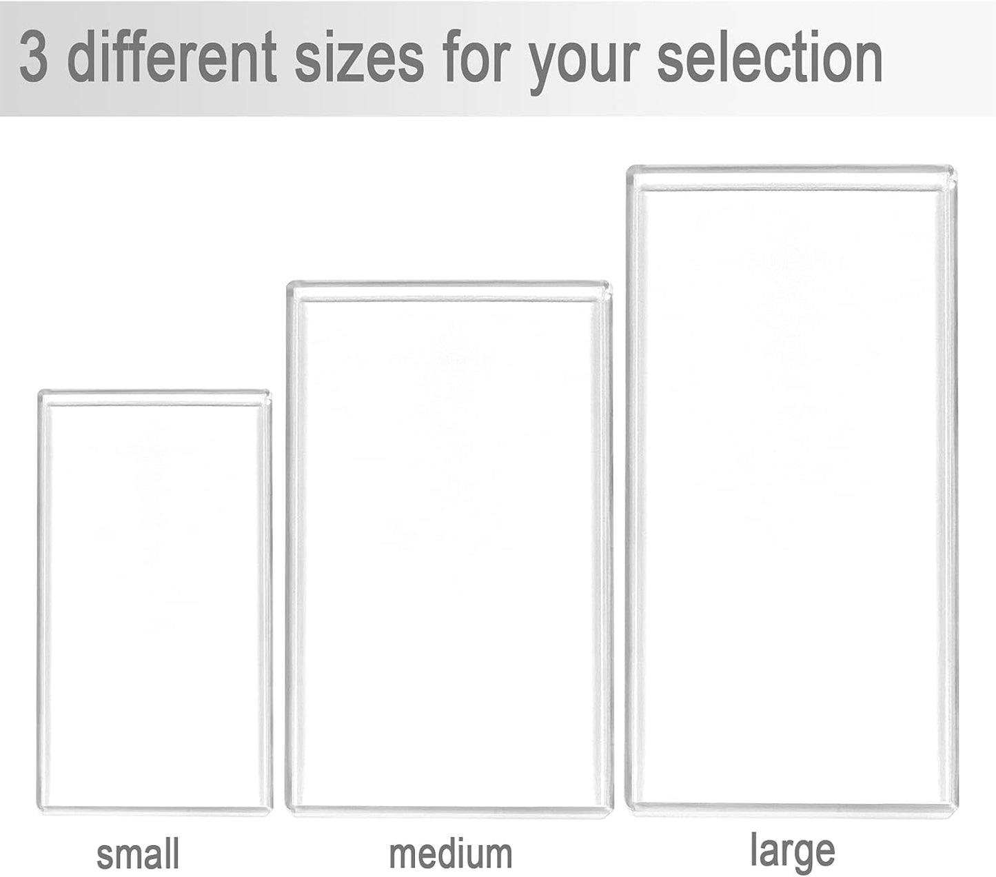 Bigfety Acrylic Bathroom Tray for Counter, Handmade Clear Trays Sturdy Organizer for Cup, Sponge, Soap, Plant (Medium, Clear)