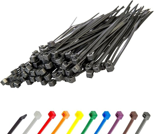 GTSE 4 Inch Silver/Gray Zip Ties, 100 Pack, 18lb Strength, UV Resistant Nylon Small Cable Ties, Self-Locking 4" Tie Wraps