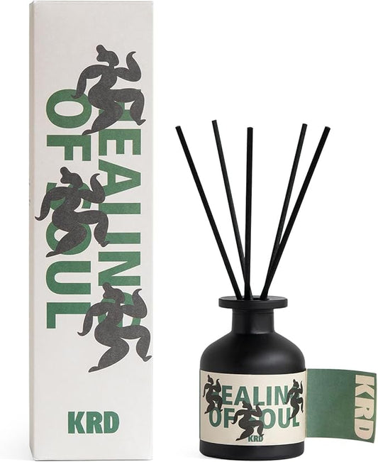 KRD Sweet - Candied Haws Reed Diffuser Set, 3.38 fl oz (100ml) Premium Scented Oil Diffuser with 8 Natural Rattan Sticks, Long-Lasting Fragrance for Home Office Bathroom Decor