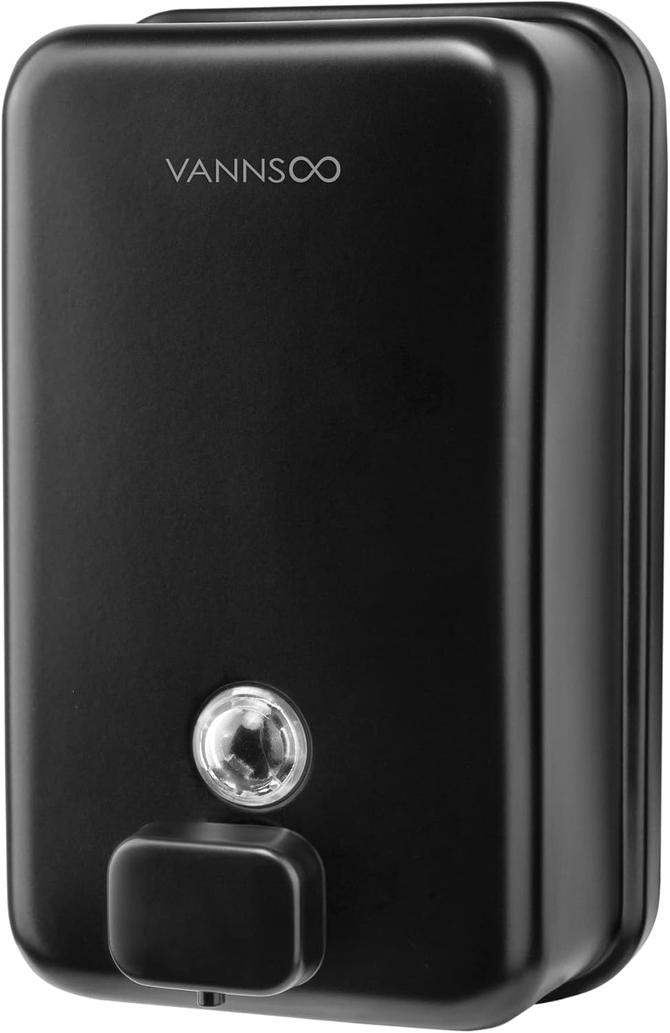 Wall Mounted Hand Soap Dispenser Bathroom, 1200ml 40oz Commercial Stainless Steel Black Liquid Soap Dispenser Wall Mount (Vertical Black)