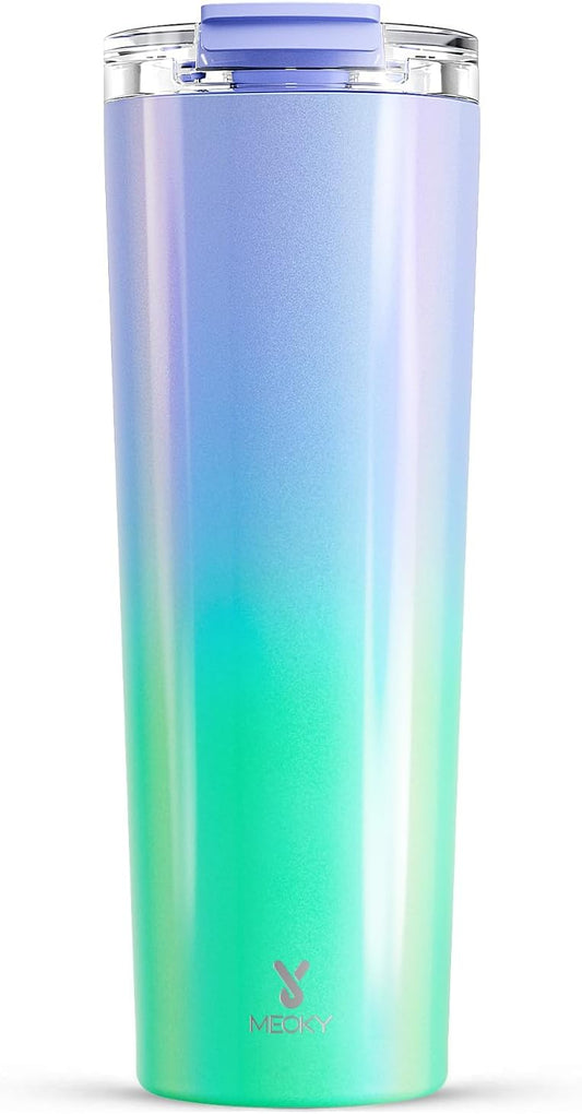 Meoky 30 oz Travel Coffee Mug with Leak-proof Lid, Stainless Steel Insulated Coffee Tumbler, Keeps Hot for 8 Hours or Cold for 24 Hours, Fits in Car Cup Holder (Fairyland)