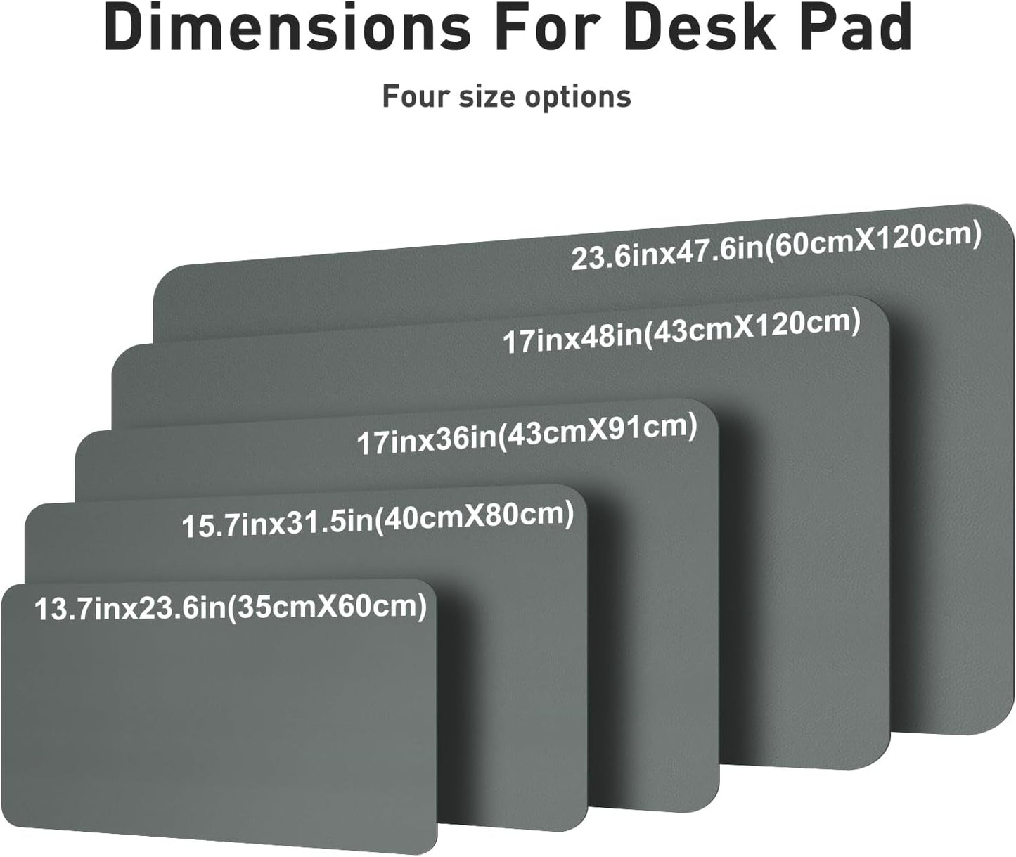 Aothia Faux Leather Desk Mat – Large Mouse Pad, Non-Slip PU Leather Blotter, Waterproof Writing Surface for Office and Home (Jungle Green, 47.2" x 23.6")