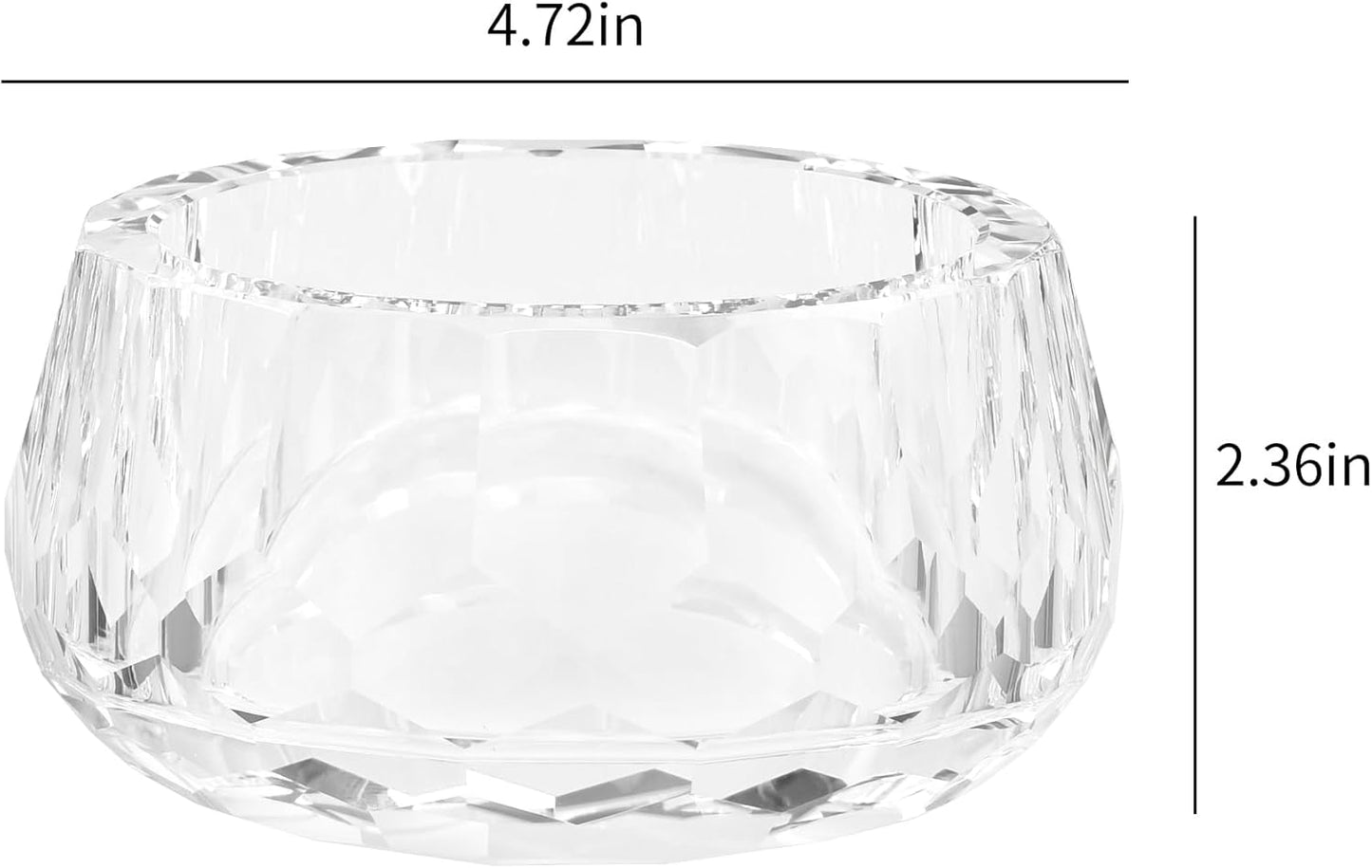 Crystal Clear Cosmetic Jar Candy Container, Transparent Empty Storage Jar for Makeup, Loose Powder, Bath Salts, Vanity Organizer, Open-Top Desk Decor for Rings & Cotton Balls