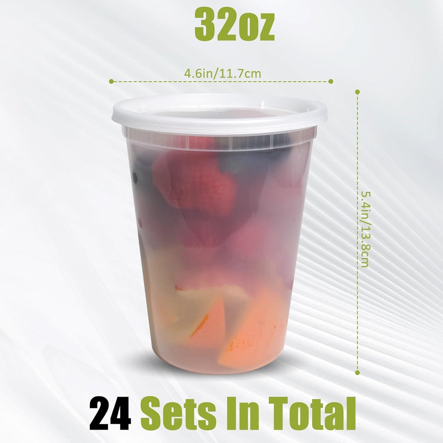 EASYTRIP [24 sets] 32oz Deli Containers with Lids，Food Storage Container with airtight lid，Plastic Soup Containers with Lids Meal Prep/BPA Free/Freezer Safe/Dishwasher Safe/Microwave Safe/Stackable