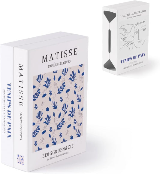 Book Shape Decorative Cable Management Box - Expandable Cable Organizer Box with Magnetic Closure for Home & Office (Blue Coral, Standard)