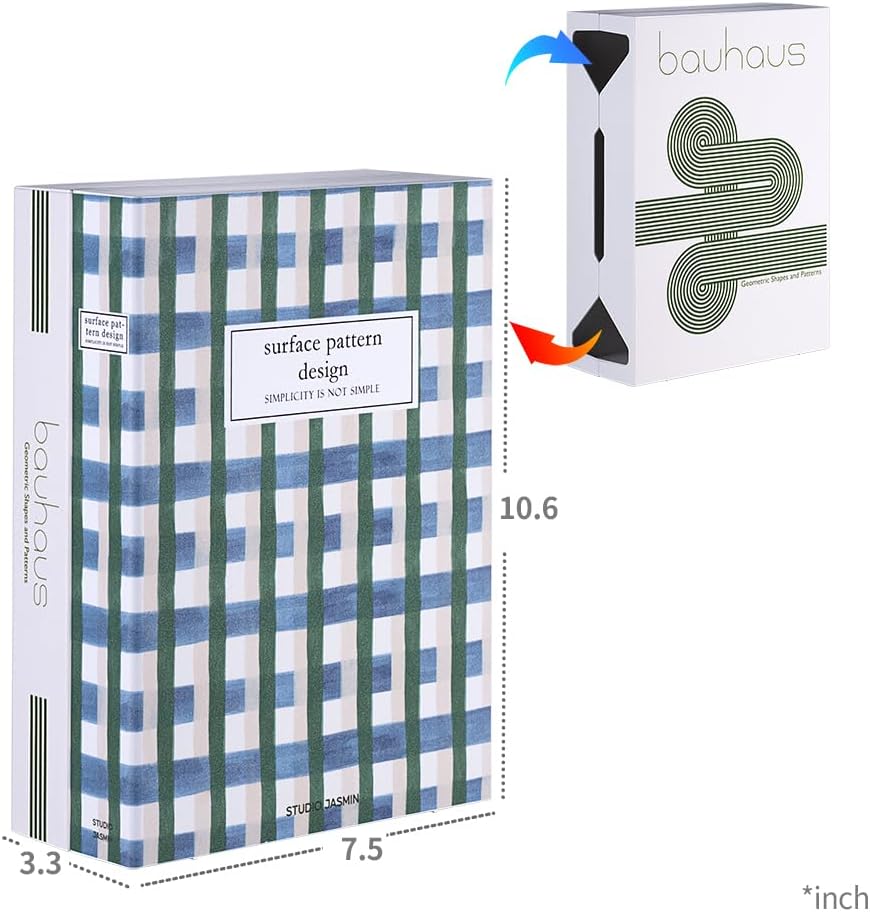 Book Shape Decorative Cable Management Box - Expandable Cable Organizer Box with Magnetic Closure for Home & Office (PatternHouse, Standard)