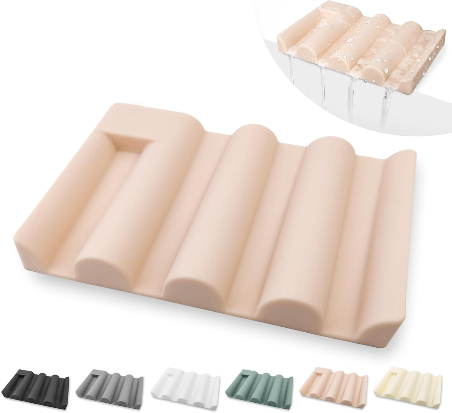 Soap Dish for Shower, Bathroom & Kitchen – Non-Slip, Self-Draining Design to Keep Soap Dry, Extend Soap Life – Easy to Clean, Compact & Durable (Pink, 1 pcs)