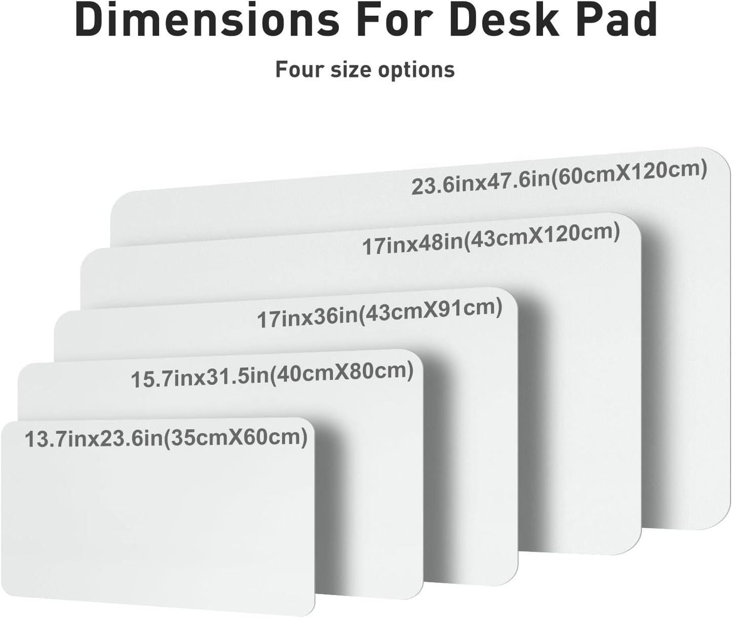 Aothia Faux Leather Desk Mat – Large Mouse Pad, Non-Slip PU Leather Blotter, Waterproof Writing Surface for Office and Home (Barely Grey, 47.2" x 23.6")