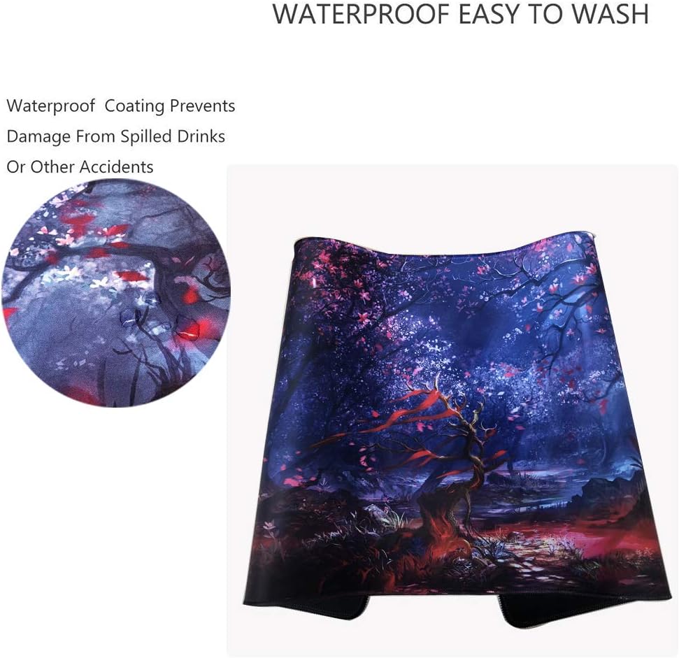 XXL Professional Large Mouse Pad & Computer Game Mouse Mat (35.4x15.7x0.1IN, 90x40 Forest)