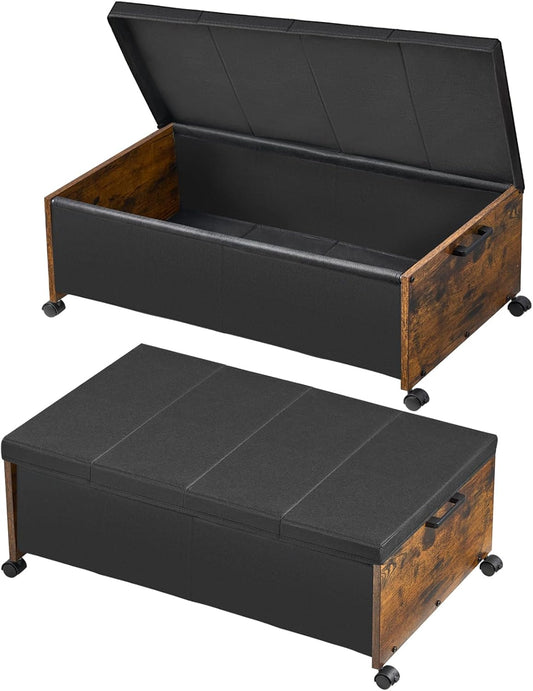 Under Bed Drawers on Wheels, XXXXL Size, UnderBed Storage with Wheels, Wooden Under Bed Storage, Heavy Duty, Patented Design