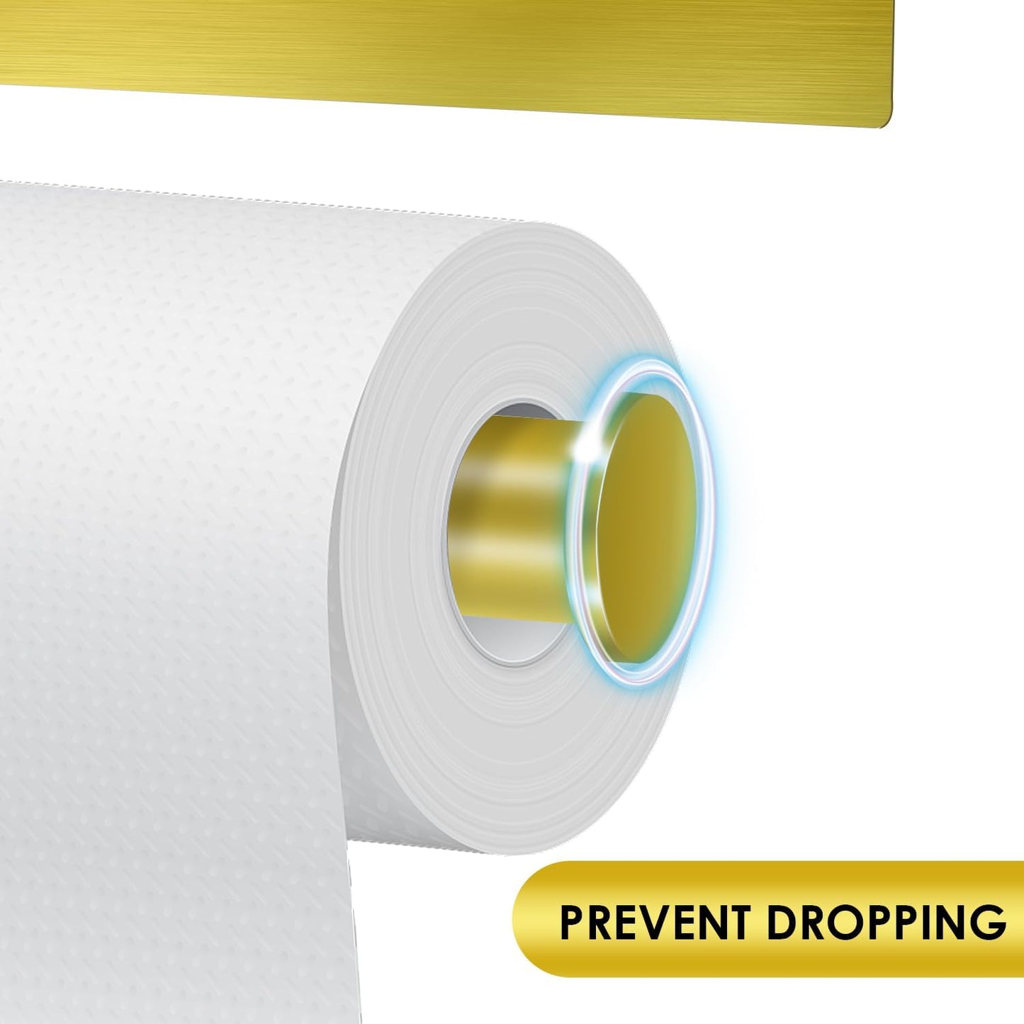 HrontaToilet Paper Holder with Shelf, Double Toilet Paper Holder Wall Mount and 2PCS Free Adhesive Hooks for Bathroom Washroom, Marble Toilet Paper Holder Gold