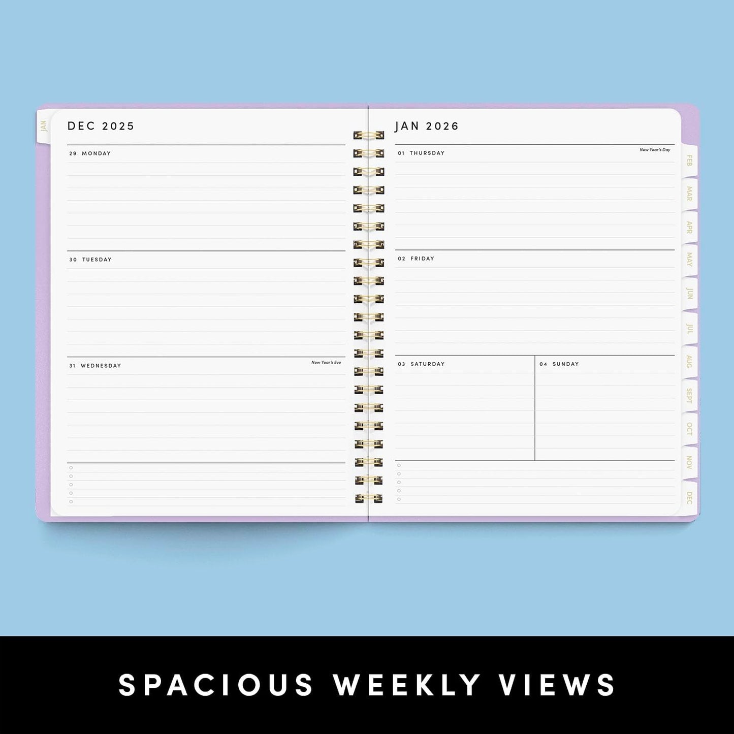 PAPERAGE 2026 Weekly & Monthly Planner, 12 Months (January 2026 - December 2026), 9.2 in x 11.2 in, Spiral Bound 2026 Planner with Weekly, Monthly & Yearly Views, Note Pages & Inner Pocket – Raspberry