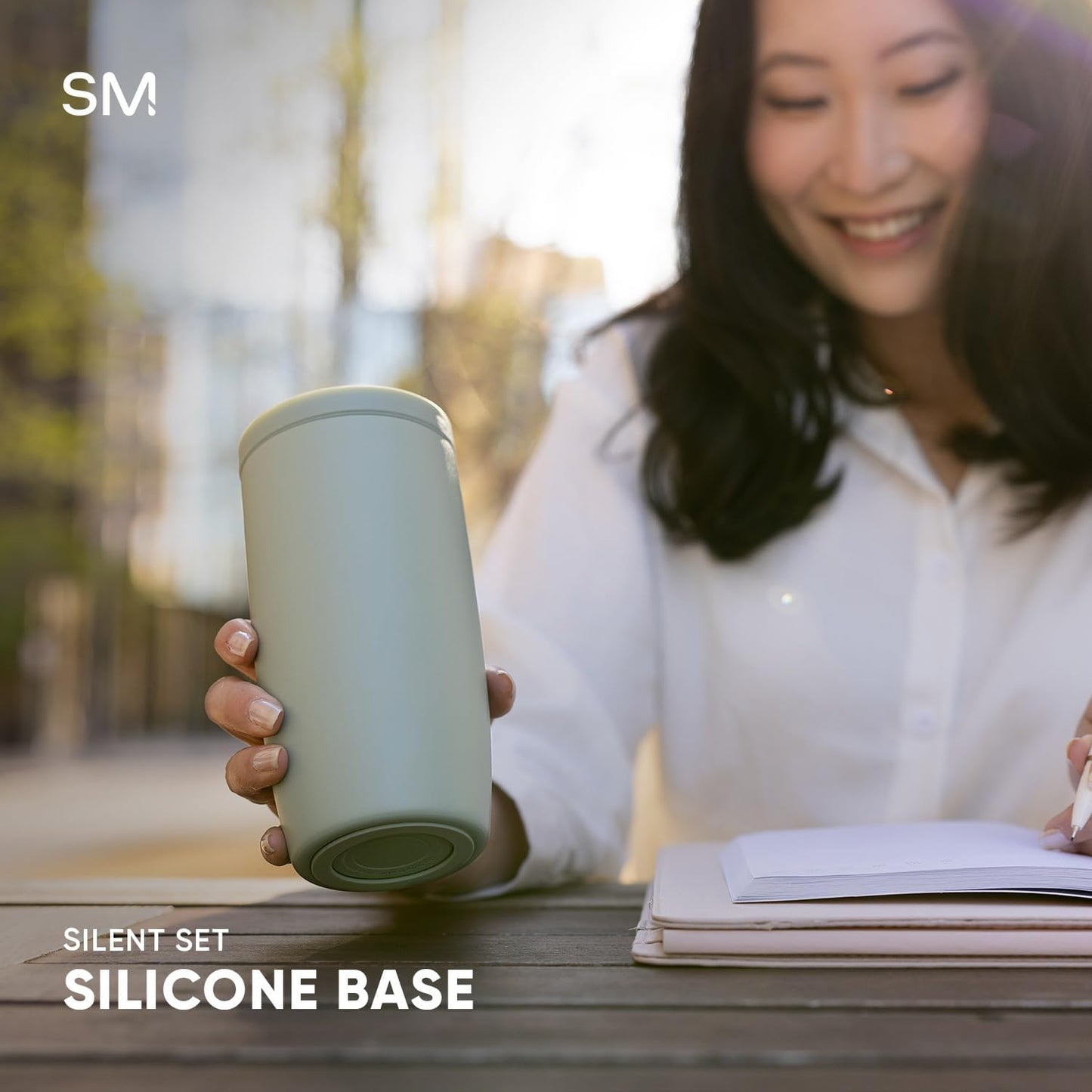 Simple Modern Travel Coffee Mug Tumbler with 360° Lid | Ceramic-Lined Insulated Stainless Steel Cold Brew Iced Coffee Cup | Gifts for Women Men Her Him | Voyager Signature | 16oz | Sea Glass Sage