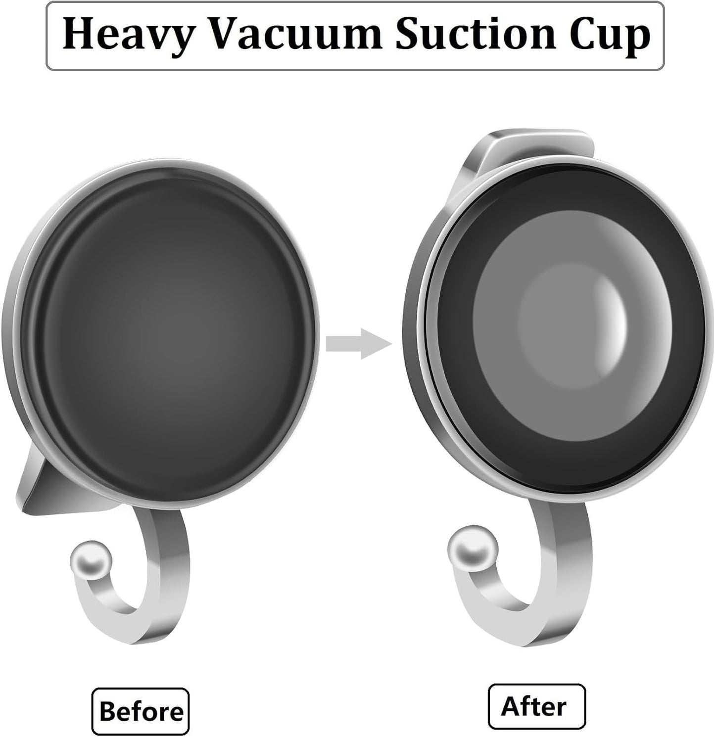 Suction Cup Shower Caddy, Shower Shelf Soap Dish with Hooks for Razor, Sponge, Rust Proof 304 Stainless Steel, Silver