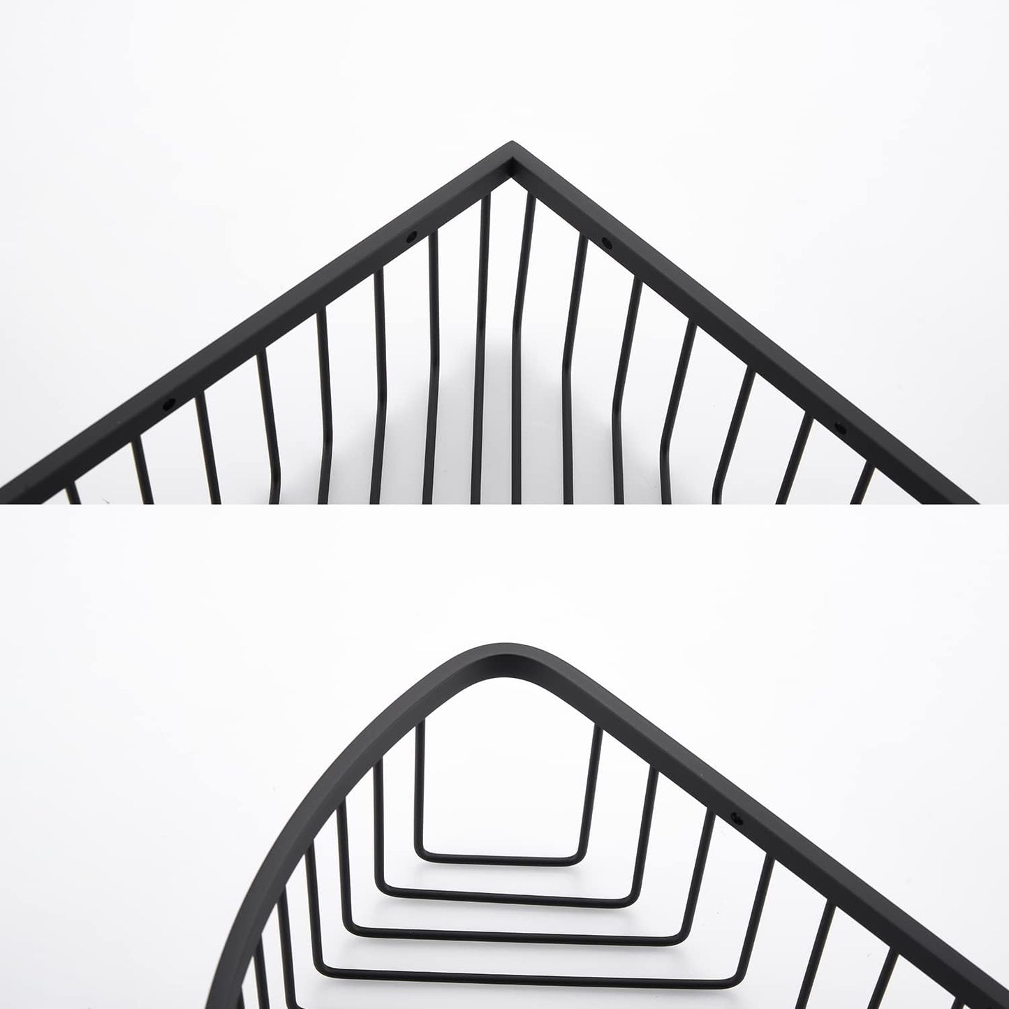 Corner Shower Caddy Organizer, SUS304 Stainless Steel Heavy Duty Rust-Proof Shelf, Wall Mounted Storage Rack for Bathroom, 2 Packs Matte Black