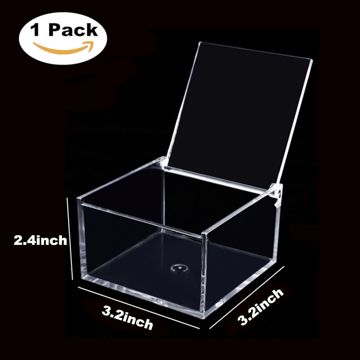 Acrylic Box Clear Boxes with Hinged Lid Transparent Display Square Cube Storage Organizer Containers for Wedding,Birthday and Jewelry,Cake,Candy