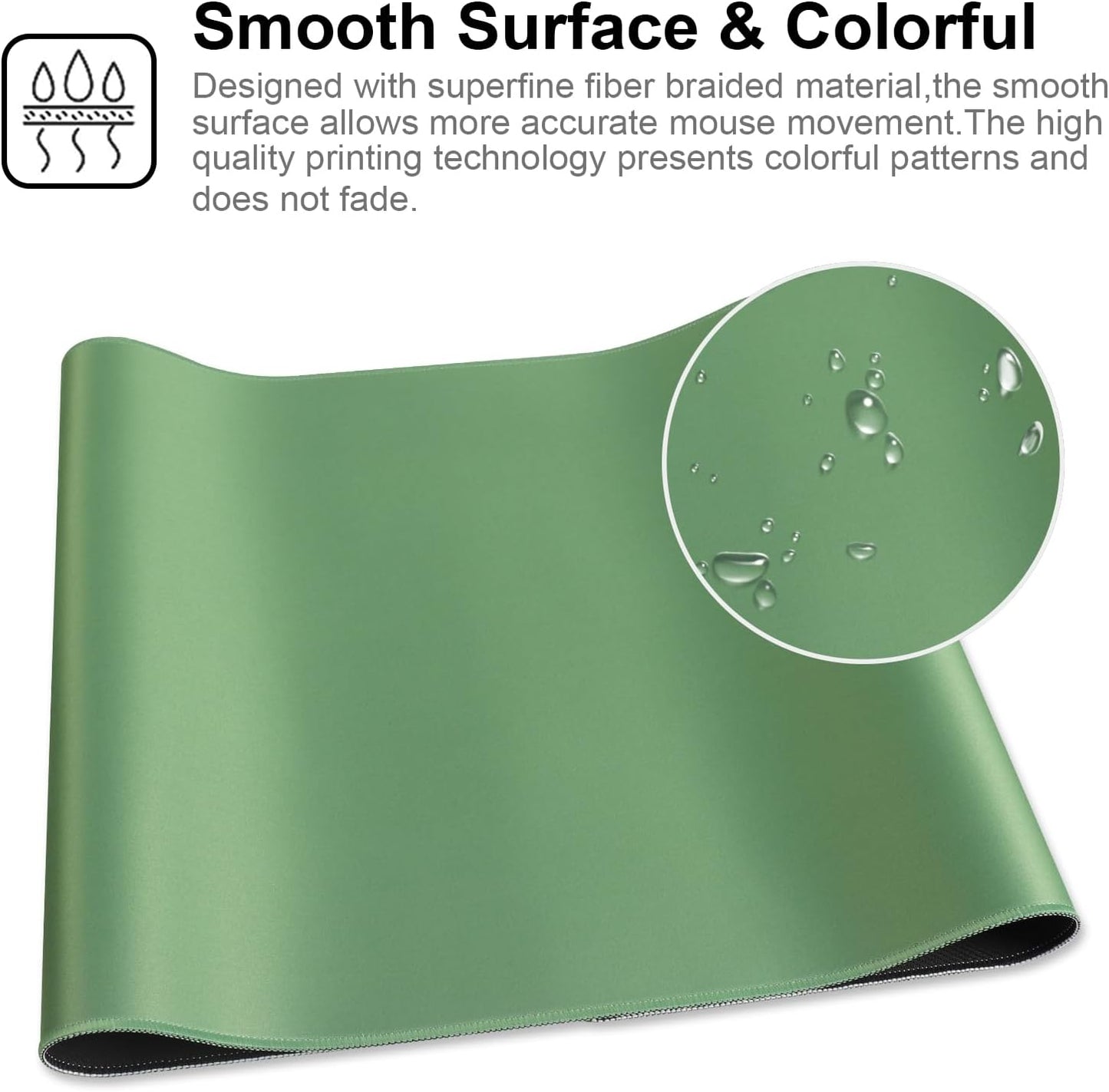 XXL Gaming Mouse Pad 35.4x15.7 Professional Large Mouse Pad & Computer Game Mouse Mat-90x40 Olivegreenus