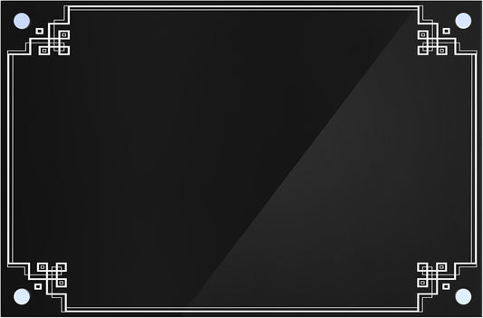 Acrylic Dry Erase Board for Wall with Stylish Border - Shipped Next Day, Made in USA, Non-Magnetic Whiteboard, Wall Mounted Board, Easy to Clean (Black - 20x30)