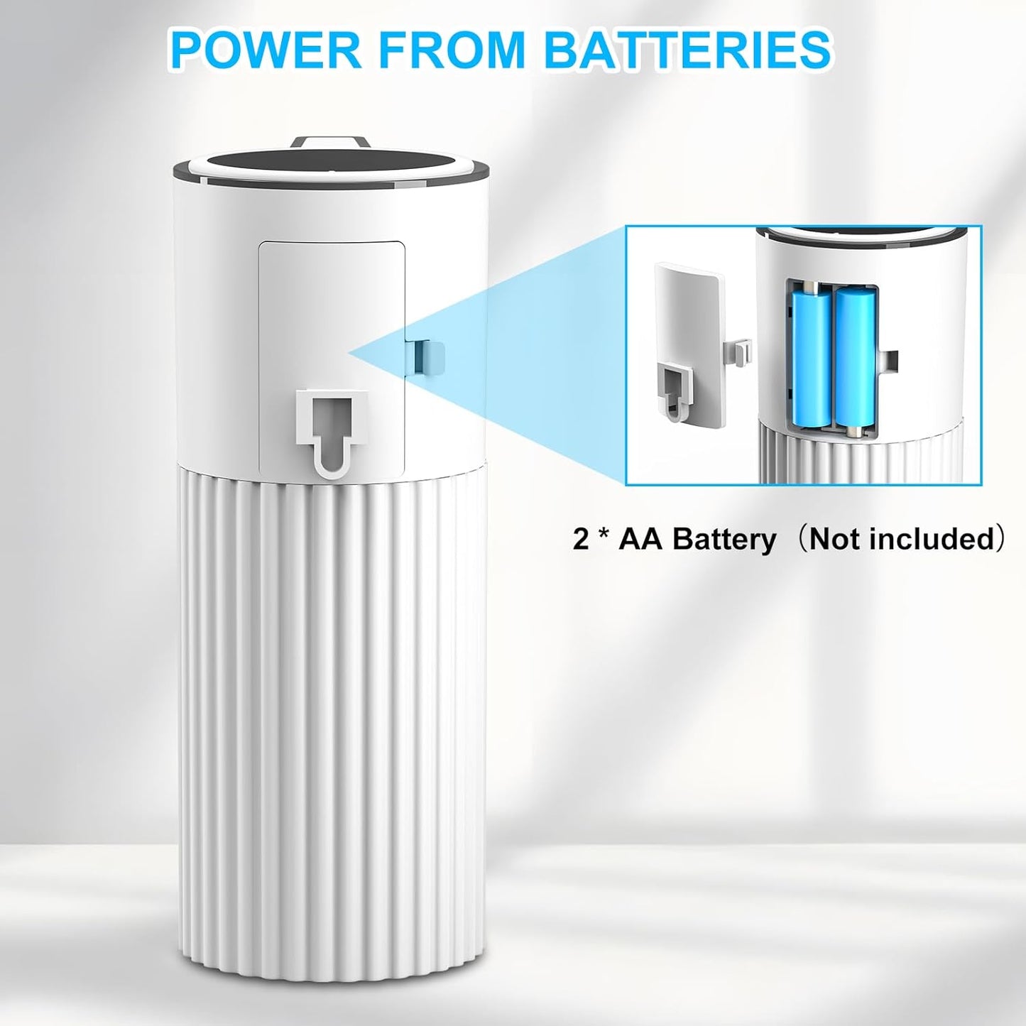 HOMELYLIFE Automatic Luquid Soap Dispenser,13.53oz/400ml Soap Dispenser Need AA*2 (don't include) with Long Press for Liquid Output Continuously, Hand Luquid Dispenser for Bathroom,Kitchen,Office,Home