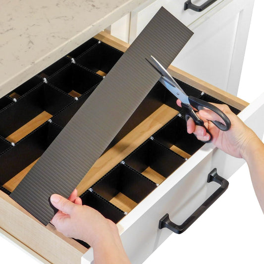 DRAWER DADDY Adjustable drawer dividers. The world’s most customizable drawer organizer for the kitchen, bathroom, desk, toolbox, and more. Installs in minutes; lasts a lifetime.