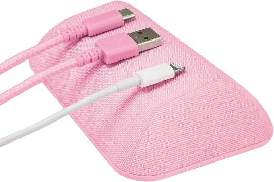 Smartish® Magnetic Cord Holder - Bigger Cable Wrangler Organizer with Magnet Clips for Charger Management on Desktop, Nightstand, or Side Table - Holds 6+ Cables - I'm Blushing