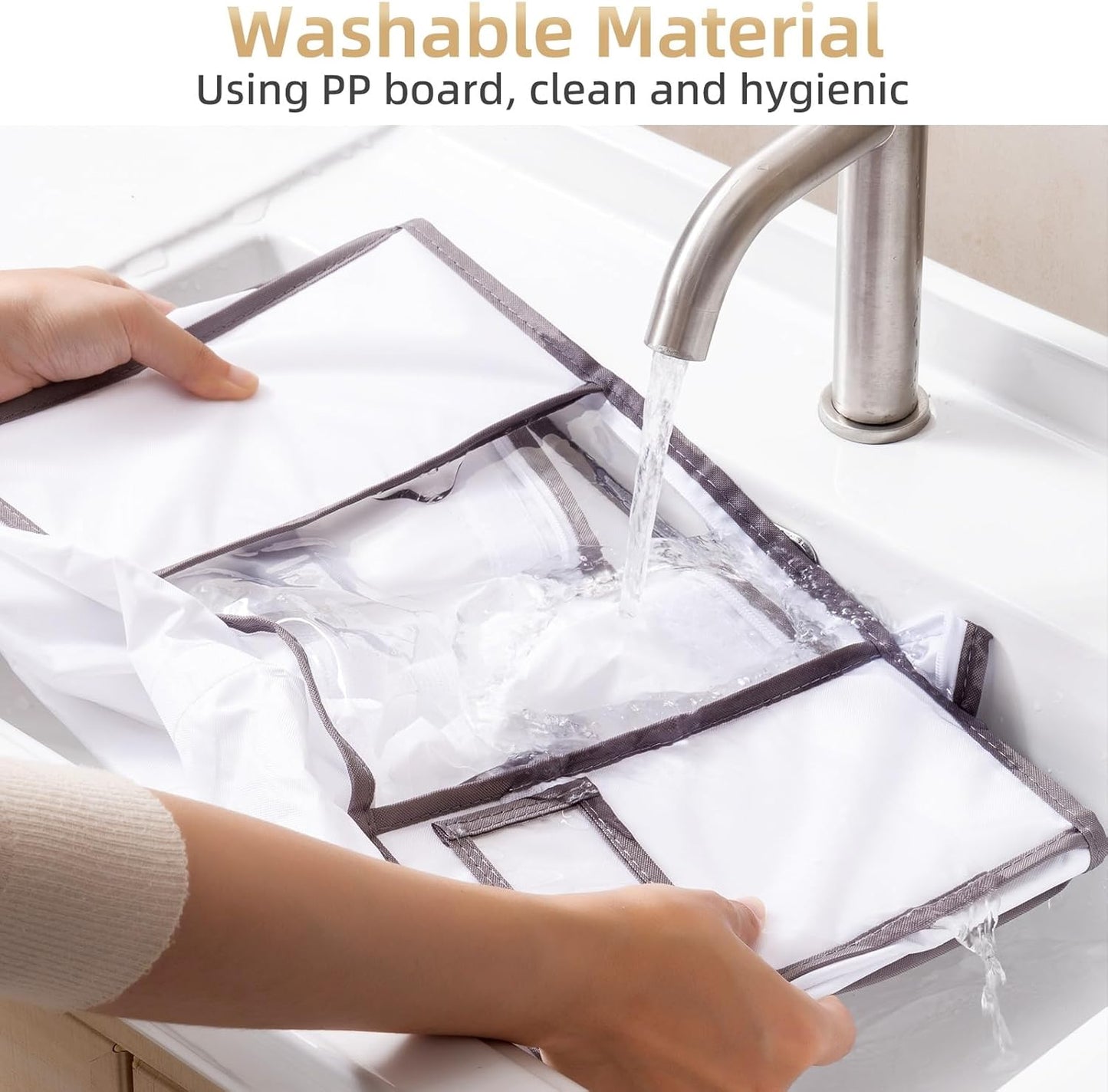 TAILI Under Bed Jumbo Vacuum Seal Storage Bags for Comforters and Blankets, Large Capacity White Foldable Box Save 80% Space, 41" x 17.7" x 6"