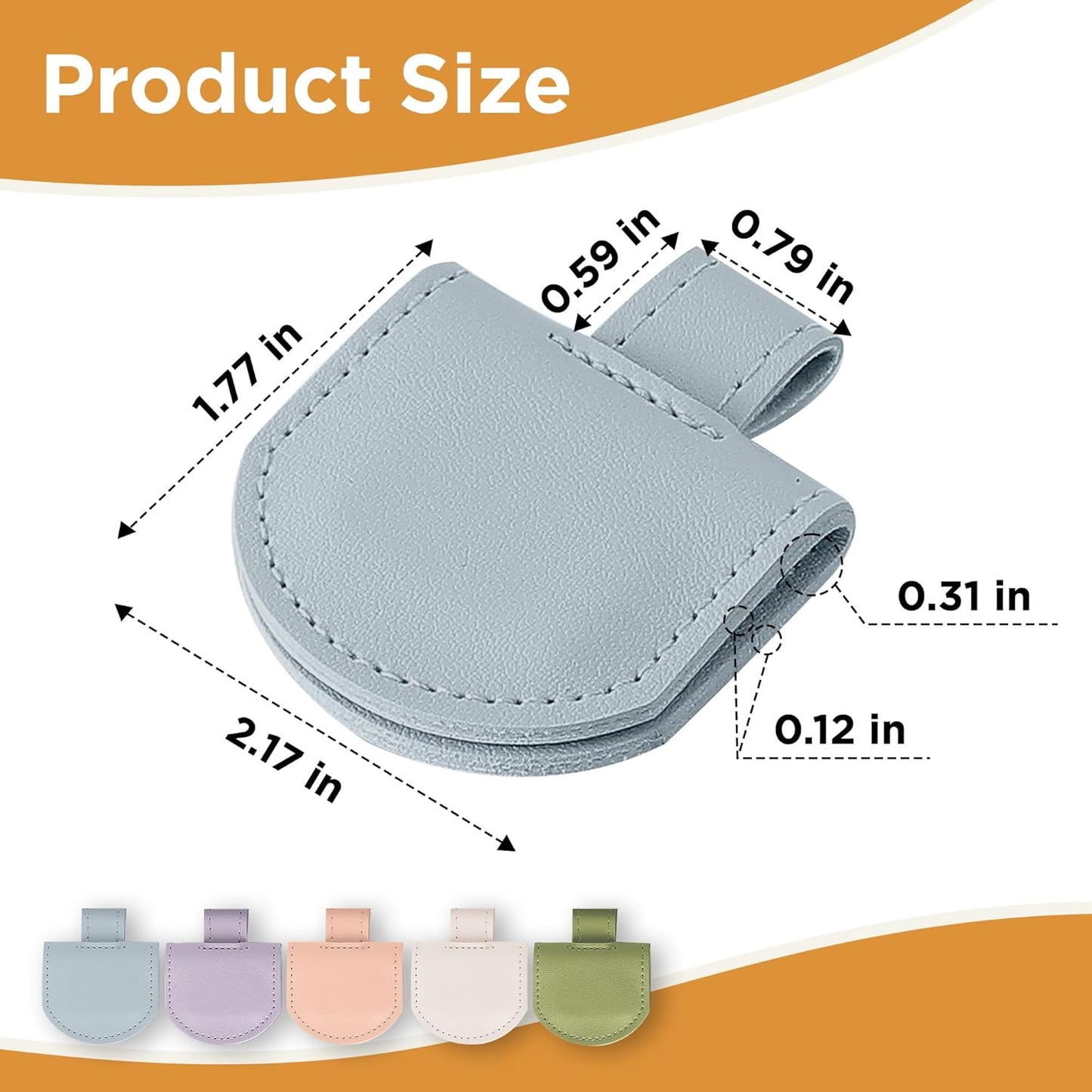 Magnetic Pen Loop Holder, Pencil Holder for Notebooks, Journals, Calendars, PU Leather 5 Pack