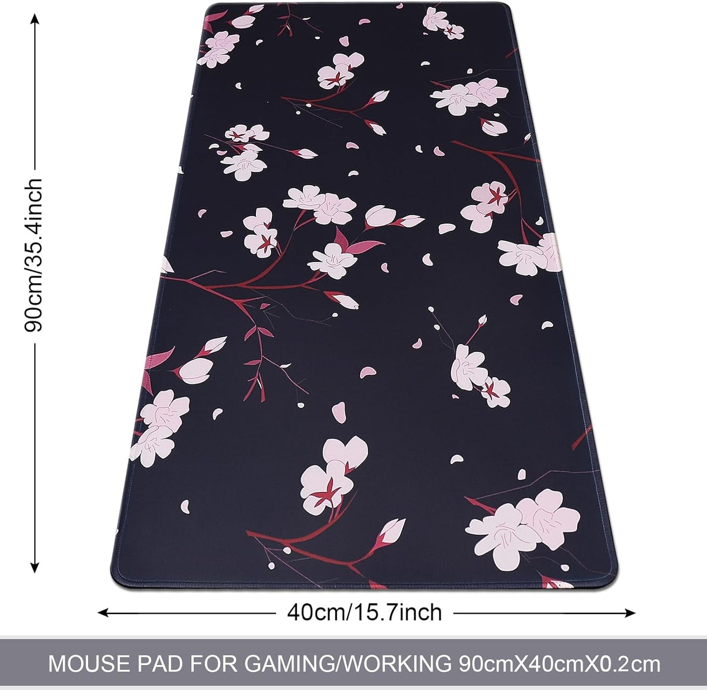 XXL Gaming Mouse Pad 35.4x15.7 Professional Large Mouse Pad & Computer Game Mouse Mat-90x40 Blackhua