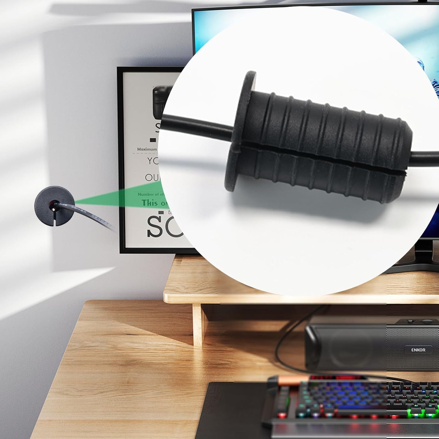 6pc Starlink Cable Grommet 3/4" Silicone Anti-Slip Waterproof Wall Hole Pass Through Split Cable Bushings for TV Wire Ethernet Cord, Starlink Cable Routing Kit Accessories,38mm/1.5"Ht, White