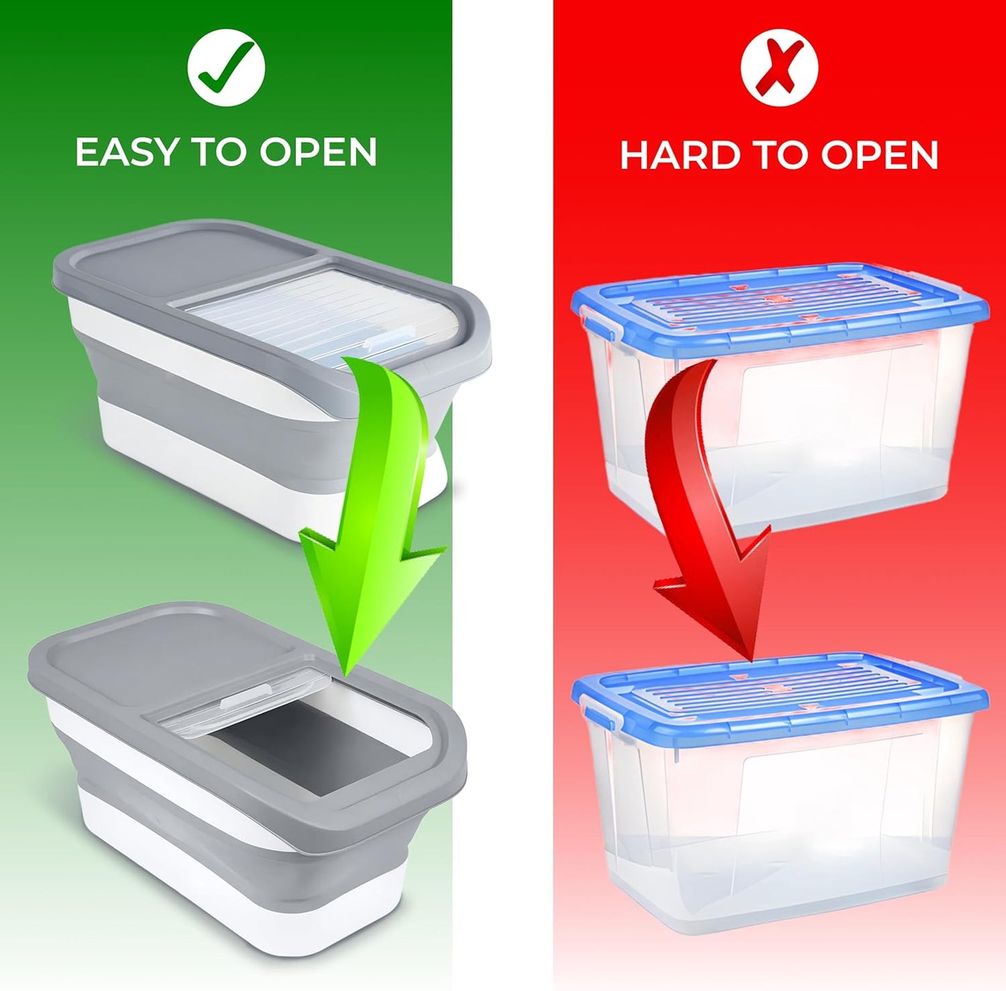 Skywin Grey Modern Expandable Laundry Pod Container, 16.2 x 9.8 x 7.9 In, Holds 11 Pounds OR 120-150 Pods