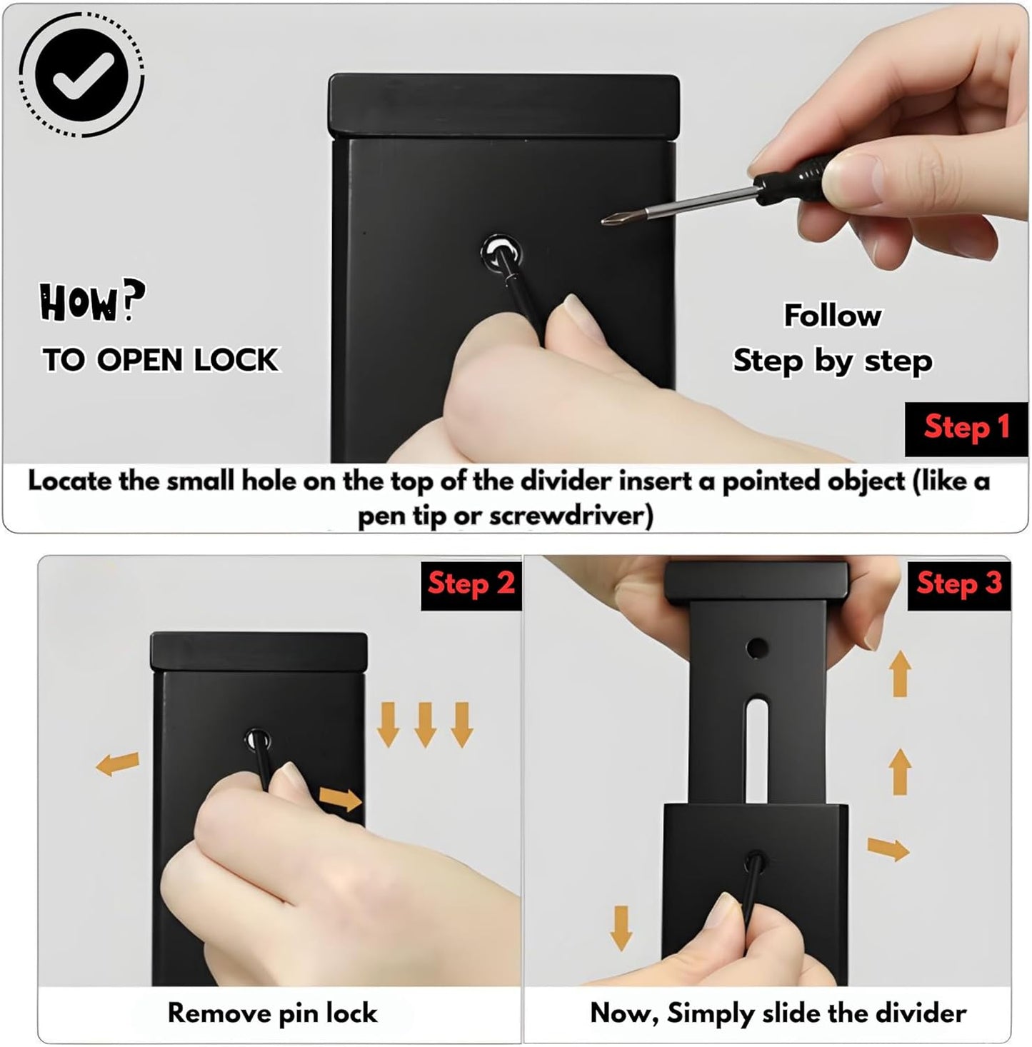 6-Pack Adjustable Bamboo Drawer Dividers, Expandable to 11.8-17.1 in with Center Lock & Non-Slip Pads, Spring-Loaded Kitchen Drawer Divider Organizer for Dresser, Bathroom, and Office