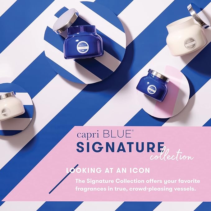 Capri Blue Aloha Orchid Reed Diffuser Set - Includes Reed Diffuser Sticks, Fragrance Oil, and Glass Bottle - Luxury Scented Room Fresheners - Cobalt Blue (8 fl oz)