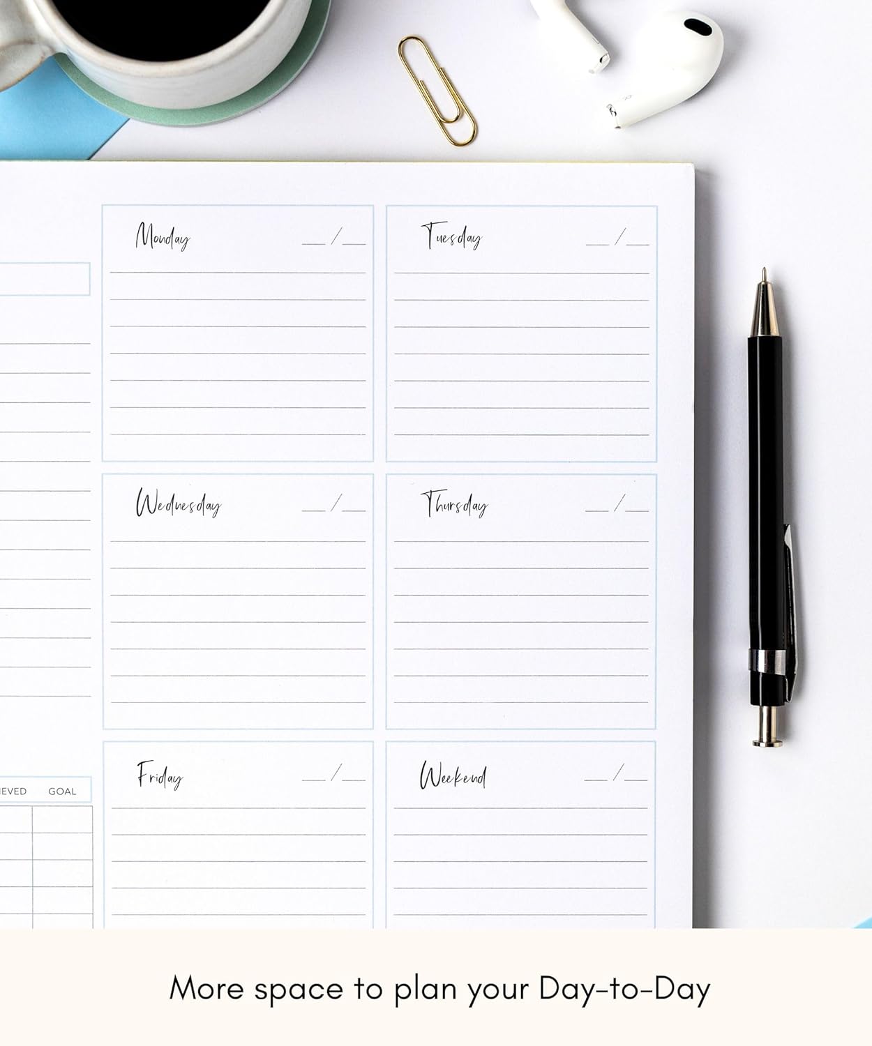 Lamare Weekly Planner Notepad – Premium Undated Weekly To Do List Notepad for School, Home & Office Desk To Do List and Productivity Planning Pad