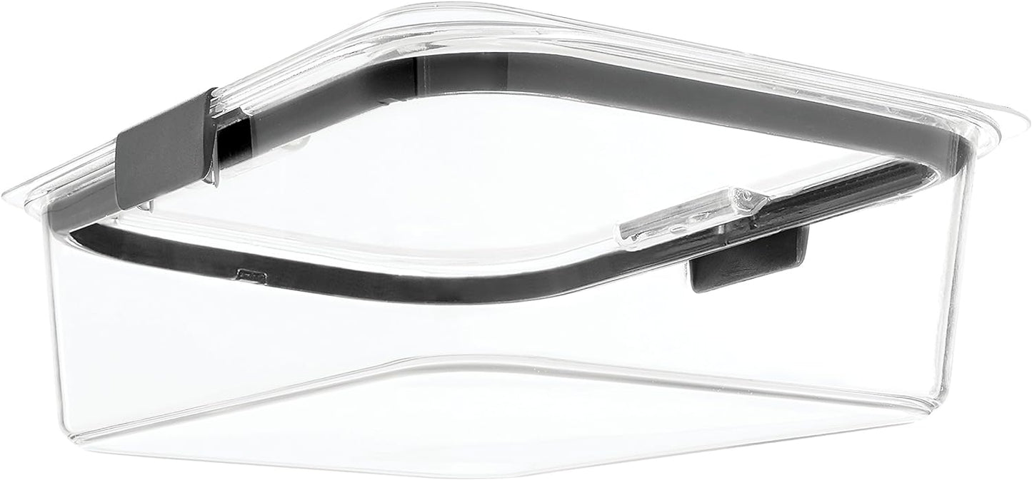 Rubbermaid Brilliance Food Storage Container, Large, 9.6 Cup, Clear 2024351 (Pack of 2)