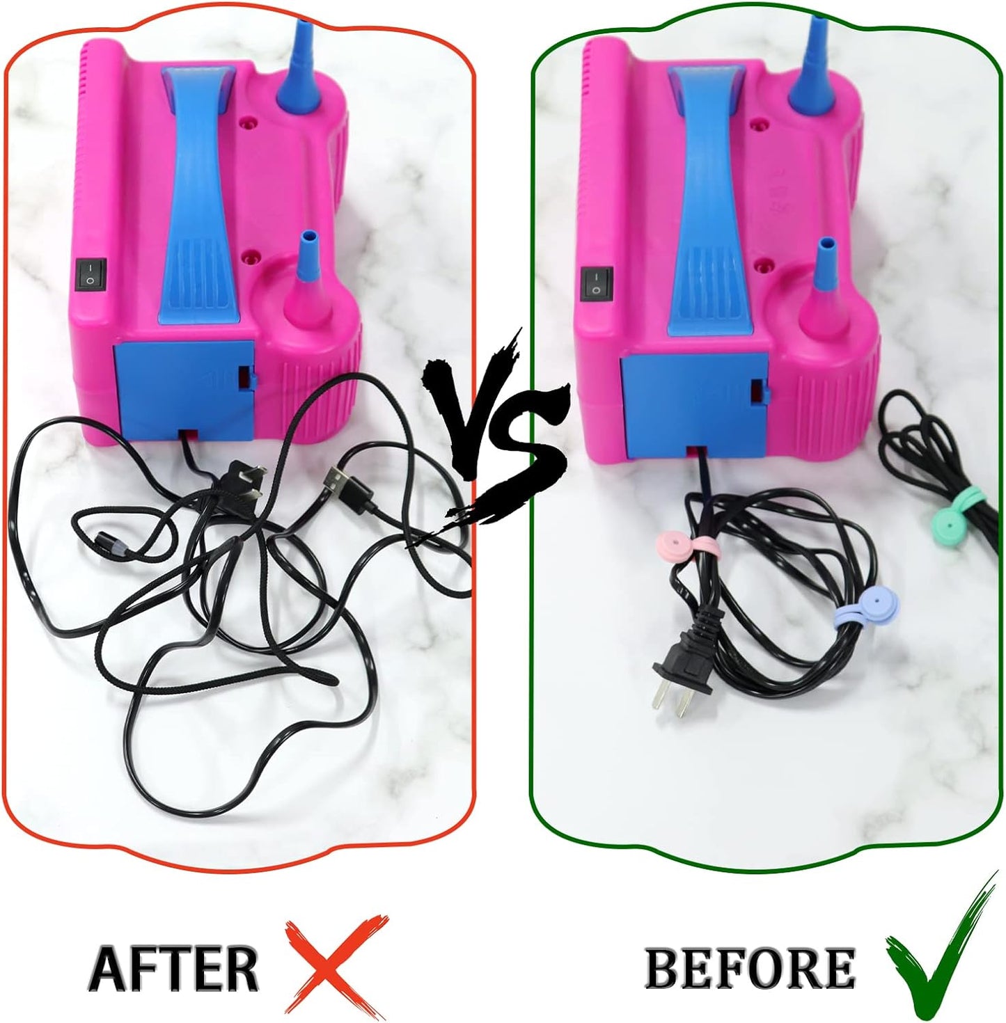 6Pack Reusable Silicone Magnetic Cable Ties,for Bundling and Organizing Cables,Headphone Cables,USB Charging Cords,Hanging & Holding Keychain,Silicone Cord Winder Magnetic Cable Clips