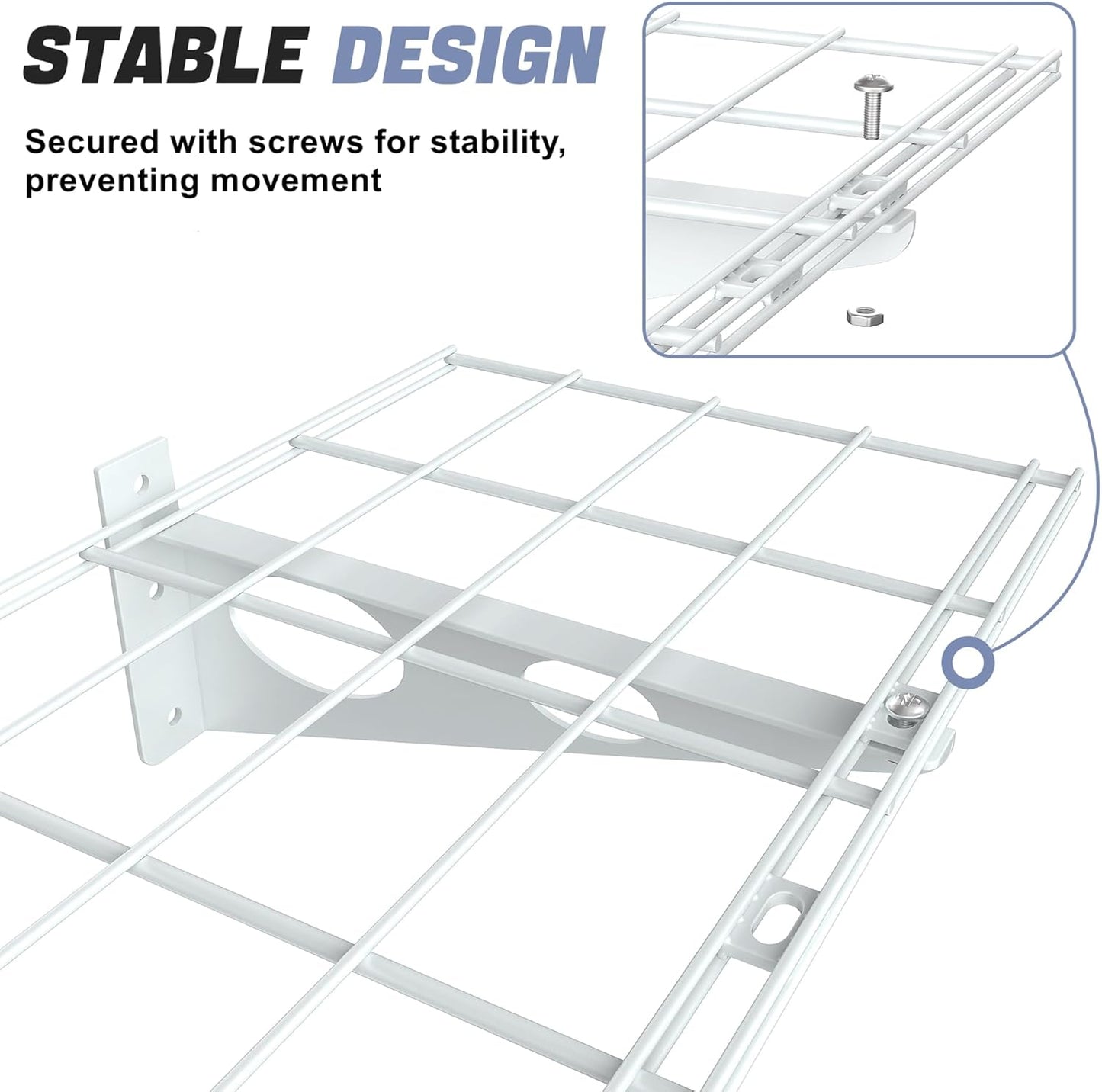 WALMANN 2-Pack Garage Wall Shelves, 1 x 4 ft/12 * 48 inch Wall Mounted Storage Shelves for Garage Heavy Duty Floating Shelf, Holds Up to 220 lbs(White)