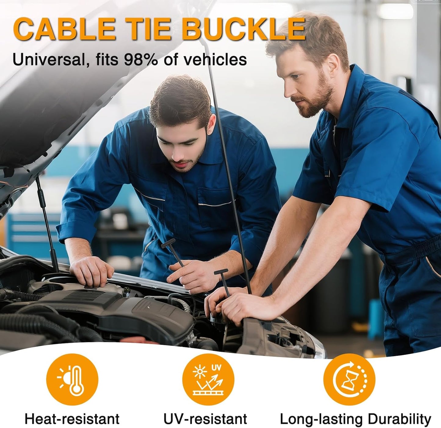 50 pcs Upgraded Nylon Universal Cable Tie Buckles,Nylon Zip Ties Clips with Buttoned,Cable Tie Thicker and Wider T-Shaped Head Design,Car Zipper Clips for Car Fender Bumper Trunk Home Use (50)