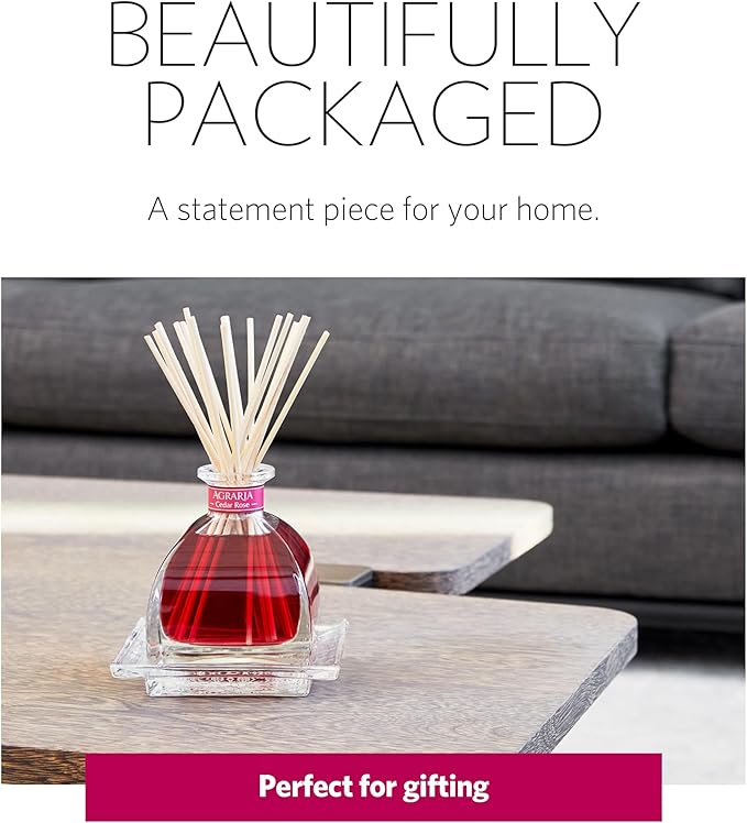 AGRARIA AirEssence & PetiteEssence Flower and Reed Diffuser Set, Luxury Home Fragrance Set, Scented Oil Reed Diffuser Gift for All Occasions