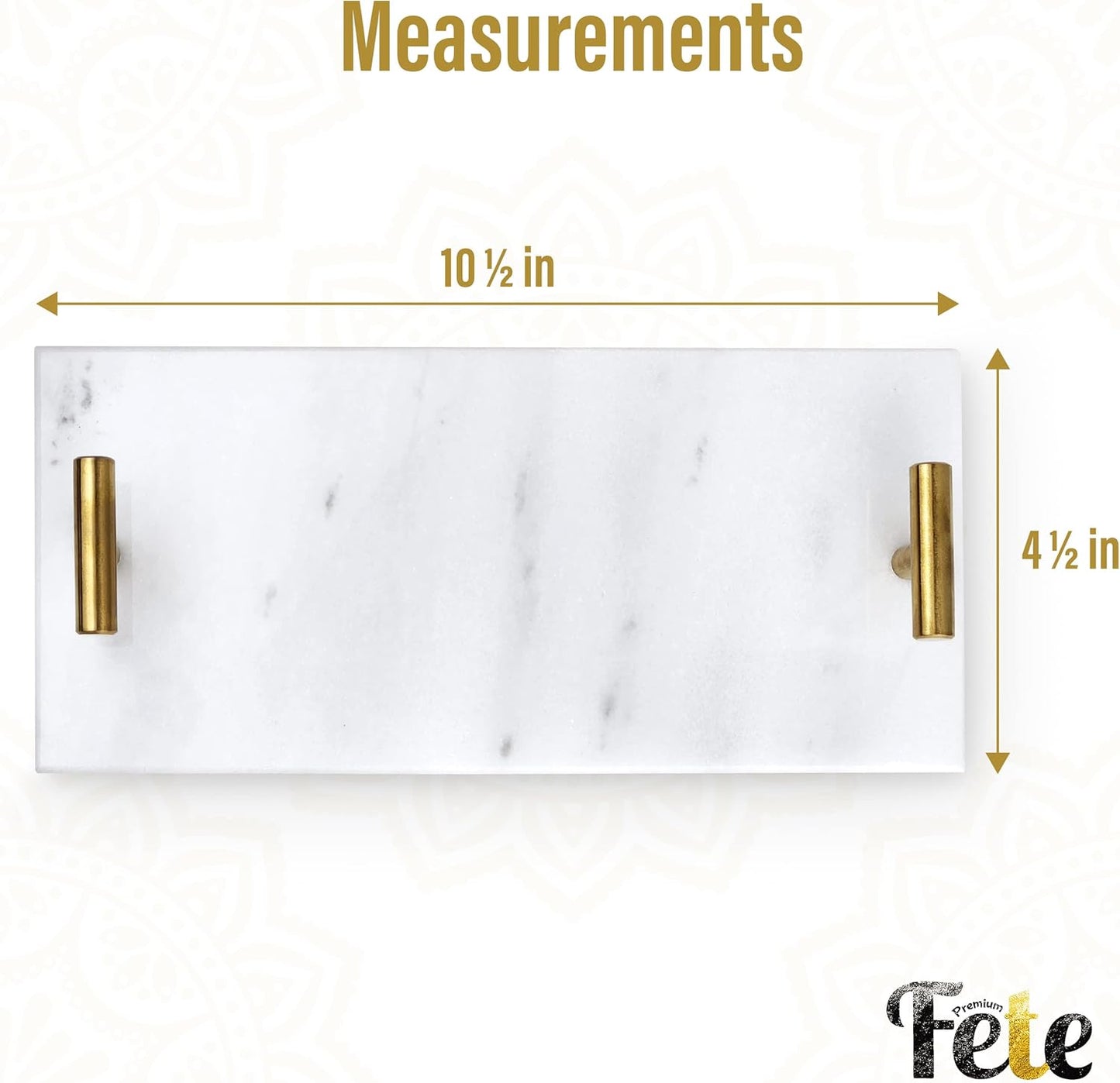 Guest Towel Holder Tray for Bathroom - White Marble-Tray - Napkin Holder for-Bathroom - Paper Hand Towel Holder.