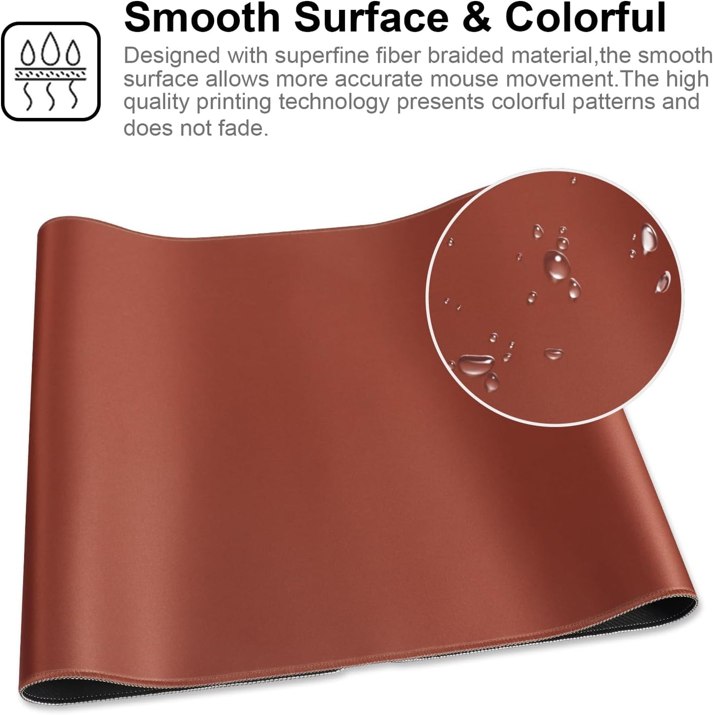 XXL Gaming Mouse Pad 35.4x15.7 Professional Large Mouse Pad & Computer Game Mouse Mat-90x40 Brown