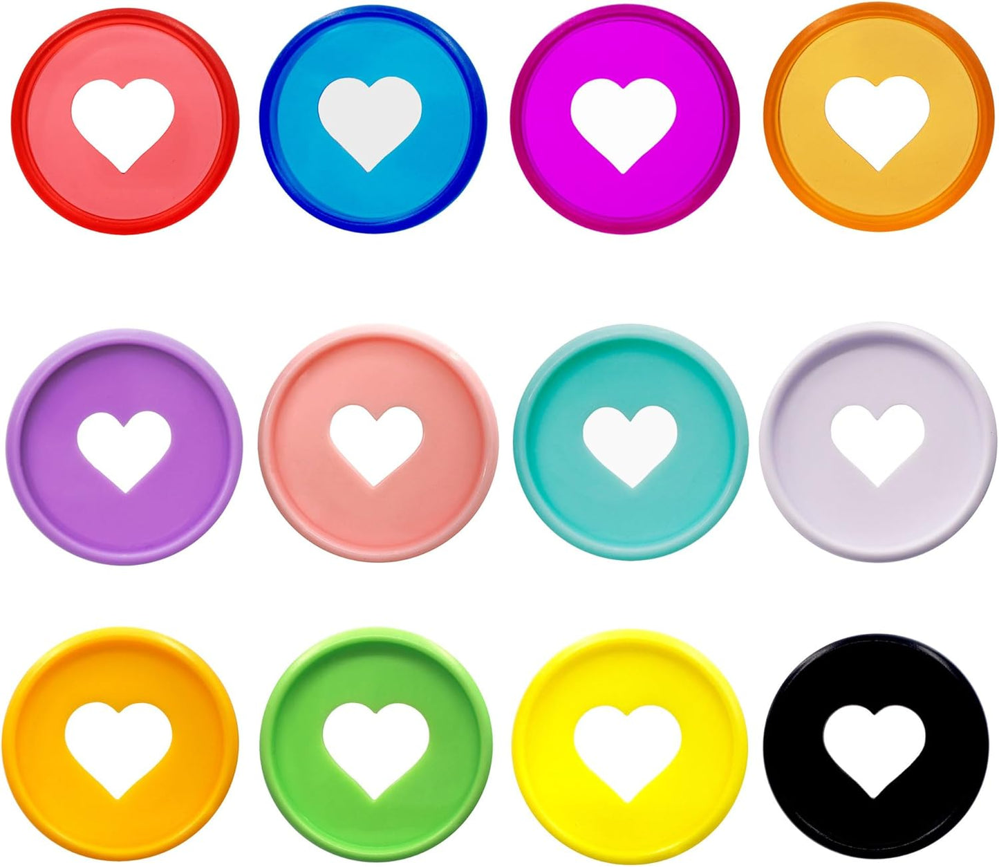 100pcs Planner Expander Discs 1.1Inch Book Binding Disc For Discbound Notebook Accessories Heart Binder Rings(All Mixed,1.1 inch/28 mm)