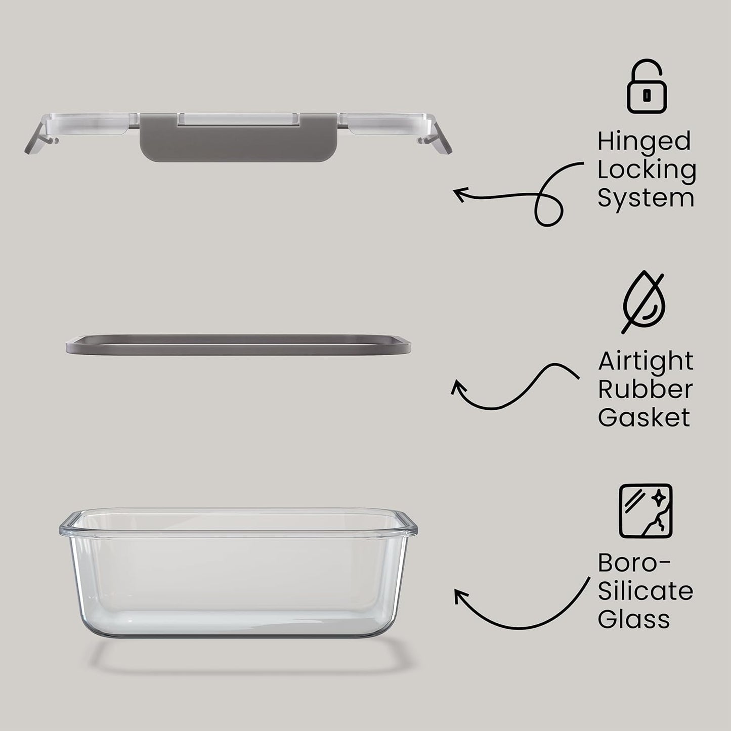 Bakken Borosilicate Glass Food Storage Containers with Lids 24 Pieces, BPA-Free Stackable Lunch & Leftover Containers, Microwave, Freezer & Dishwasher Safe, 100% Airtight Leak-Proof, Pink