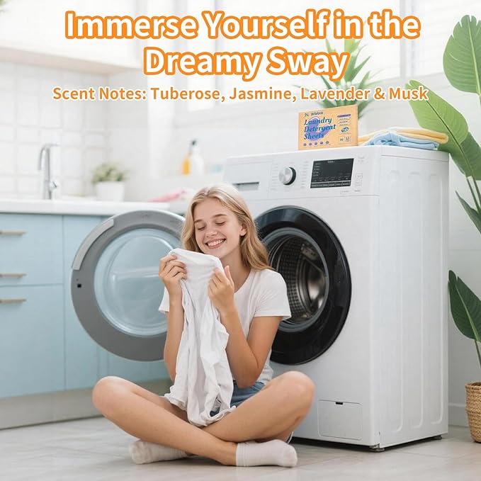 BellaLuce Laundry Detergent Sheets: 1 Home Size (240 Loads, Fresh Linen) & 2 Travel Size (32 Loads, Fresh Linen & Dreamy Sway) | Portable for College, Dorm, Hotel, Family