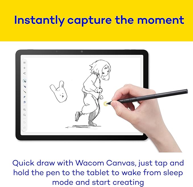Wacom MovinkPad 11, Android Mobile Drawing Tablet, 11" with Battery-Free Slim Pro Pen 3, 8GB RAM/128 GB Storage, Quick Draw Feature, Anti-Glare Etched Glass Matte Screen, No Computer Needed