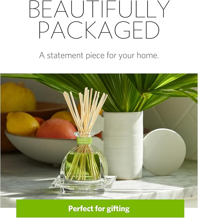 AGRARIA AirEssence & PetiteEssence Flower and Reed Diffuser Set, Luxury Home Fragrance Set, Scented Oil Reed Diffuser Gift for All Occasions